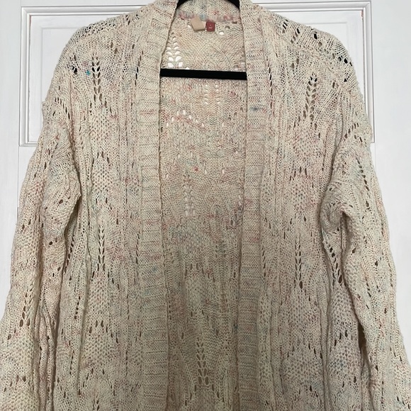 Anthropologie Pilcro Long Pointelle Knit Cardigan Duster - Picture 6 of 8